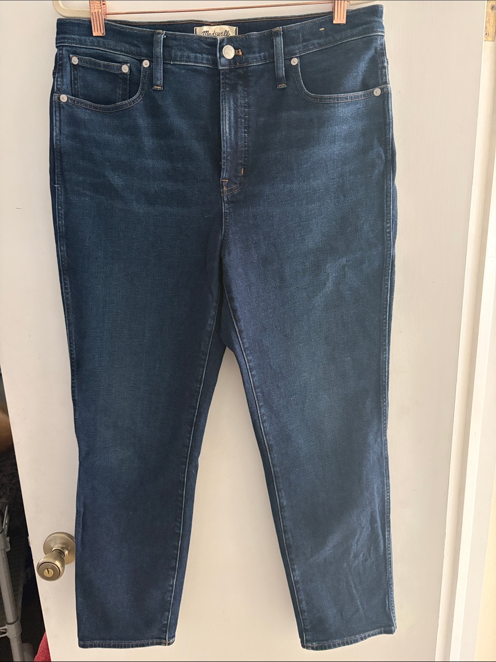 Madewell Perfect Vintage Dark Blue Mid-Rise Slim Jeans